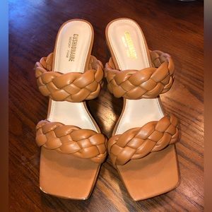 CUSHIONAIRE Women's Aurora braided platform sandal +Memory Foam